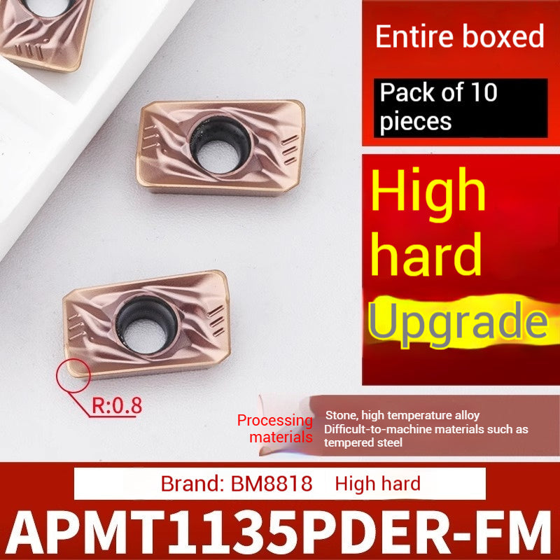 1026-CNC milling inserts APMT1135 carbide 1604 milling inserts fast feed R0.8 coated rough milling cutter grains Shandong Denso Pricision Tools Co.,Ltd.